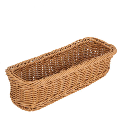 Desktop Tableware Storage Basket Chopsticks Fork Holder Organizer for Home Hotel RestaurantCoffee Color L Size L300xW110xH70mm (1/5)