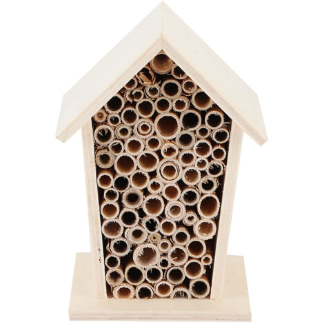 Wooden Insect Bee House Wood Shelter Nesting Box for Outdoor Garden Decoration (1/5)