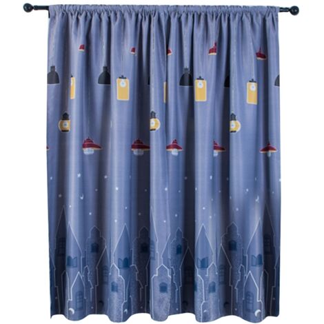 Living Room Bedroom Polyester Printing Pattern Window Shading Drape Curtain DecorationGrey (1/5)