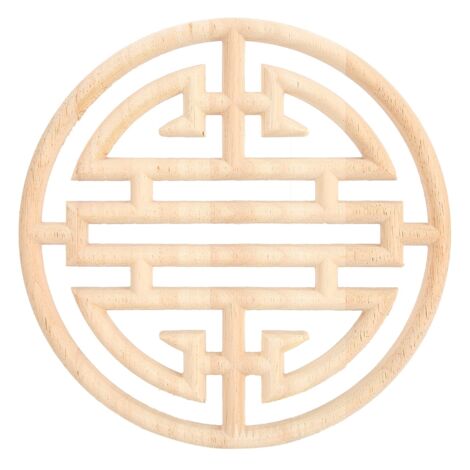 Chinese Vintage Style Wood Carved Applique Wooden Carving Decal Furniture Cabinet Door Home Decor (1/5)