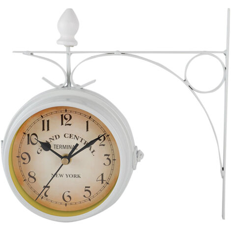 Retro Wall Clocks Double side Living Room Mute Metal Home Decoration (1/5)