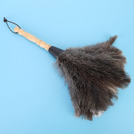 Anti static Reusable Wooden Handle Ostrich Feather Duster Dust Removal ...