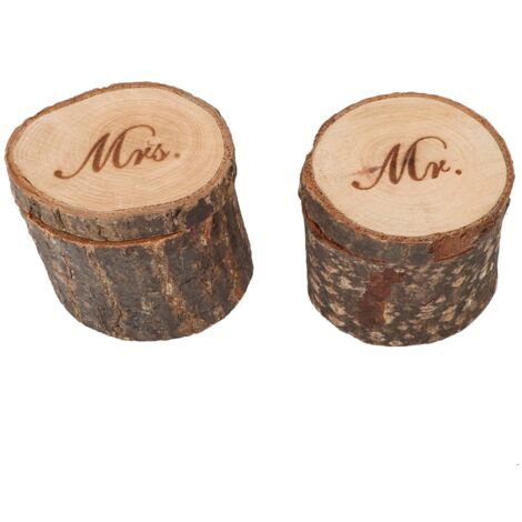 2Pcs Retro Wedding Ring Box Container Unique Ring Jewelry Holder Storage Case 01 (1/5)