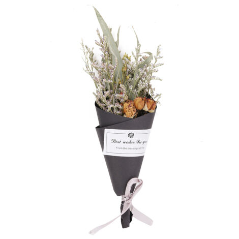 1Pc Dried Flowers Bouquet Artificial Rose Ornament for Home Wedding Party Gift(2)