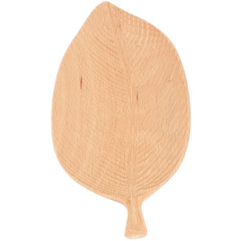 Leaf Shape Wood Plate Storage Trays Tea Tray Dessert Dinner Bread Fruit Snaks Food Display DishesCarving Style (1/5)
