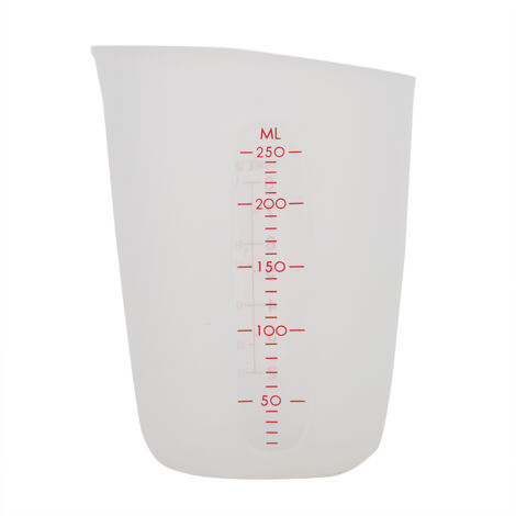 Transparent Soft Silicone Measuring Cup Visual Semi permeable Milk Cup (250ml) (1/5)