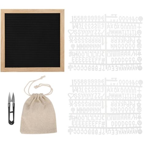 Felt Letters Message Board Sign Changeable Letters Numbers Room Decoration PropBlack (1/5)