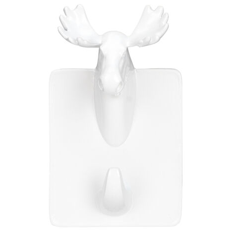 Multi function Resin White Elk Shape Hook Wall Hanging Room Coat Hook Hanger Christmas Decorations (1/5)
