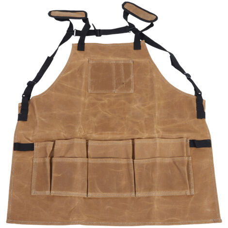 Multi Function Waterproof Waxed Canvas Apron Working Tool Aprons for Barbecue Cooking (1/5)