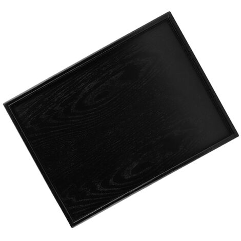 Rectangle Shape Solid Wood Tea Coffee Snack Food Meals Serving Tray Plate Trays 40 x 30 cm (1/5)