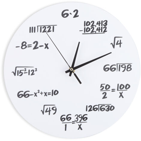 Wall Clock 3D Decoration Clock Mathematical formula for Kids Room Nursery Home Decor (1/5)