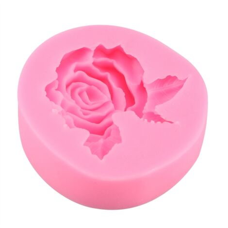 Rose Shape Silicone Cake Fondant Chocolate Molds Decorating Tool Baking Accessory (1/5)