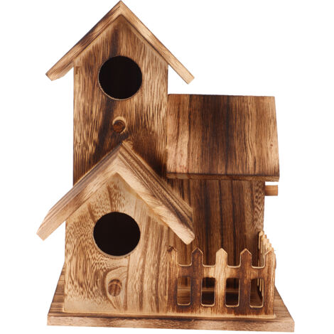 Wooden Birdhouse Small Outdoor Garden Bird Nesting Box Bird House Pet Supplies Decoration (1/5)