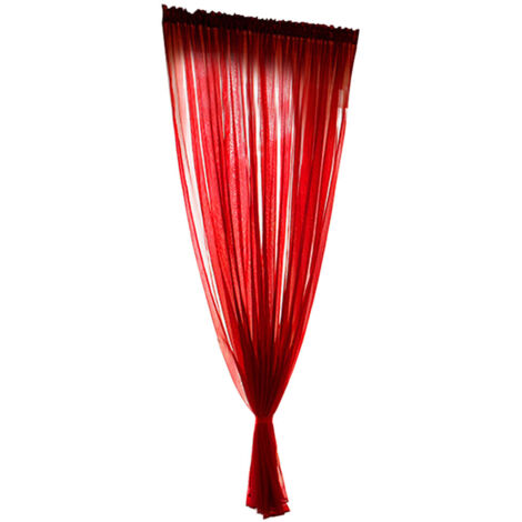 Simple Style Polyester Window Voile Tulle Curtain Sheer Panels Bedroom Living Room DecorRed 1x2m (1/5)
