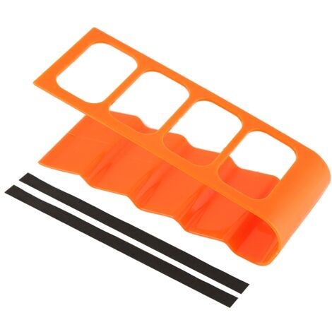 Desktop Plastic Phone VCR DVD TV Step Remote Control Holder Storage Rack Organizer (Orange) (1/5)