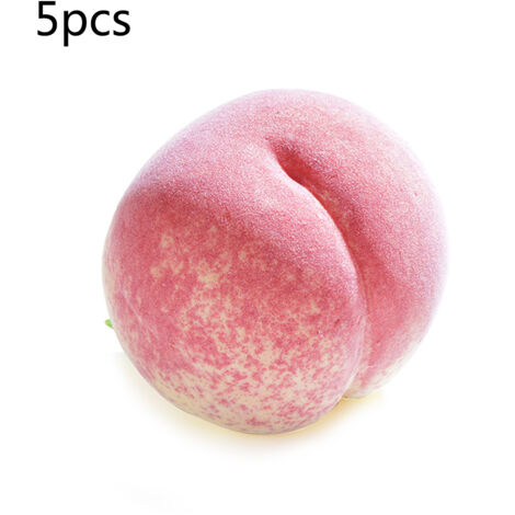 5Pcs Artificial Peach Foam Peach Model High Simulation Fake Fruit Peach Model Photo Prop for Kids Children (1/5)