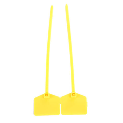 100Pcs 120mm Plastic Disposable Lock Ties Self locking Tie Suitcase Bag Label Tag (Yellow) (1/5)