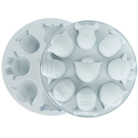 2Pcs DIY Silicone Non Stick Cake Chocolate Baking Mold Bakeware Kitchen AccessoryGray (1/5)