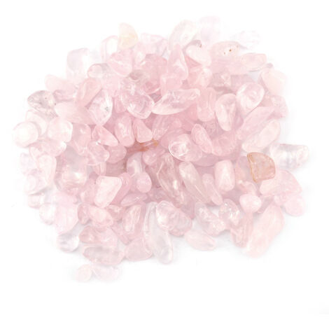 Tumbled Stone Chips Crushed Natural Crystal Quartz Pieces(Pink) (1/5)