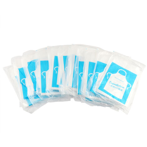 25PCS Disposable Waterproof Paint Multifunctional Kitchen Apron for Men and Women (Adult)