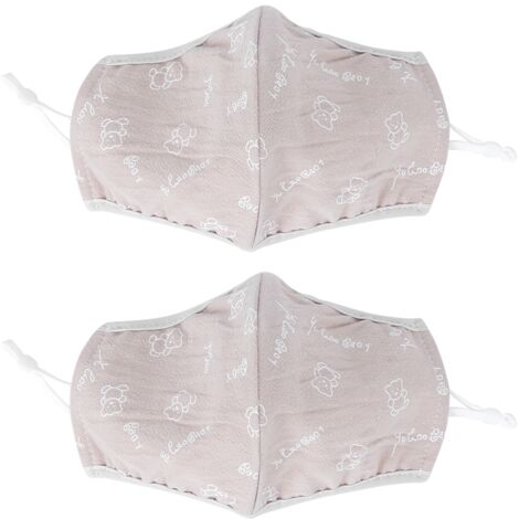 2Pcs Adult Dust Proof Breathable Mouth-Muffle Washable Face Protection Cover for Men Women UseYellow Print