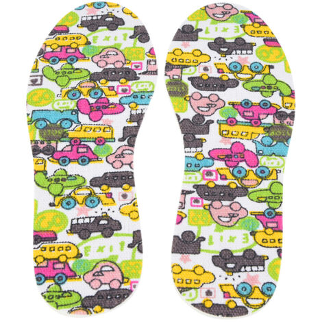 Children Soft Latex Car Pattern Insole Shoe Cushions Pad Breathable Massage Insoles (1/5)