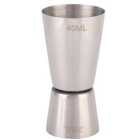 304 Stainless Steel Wine Tool Measuring Cup Double Cocktail Jigger for Bar (40/20cc) (1/5)