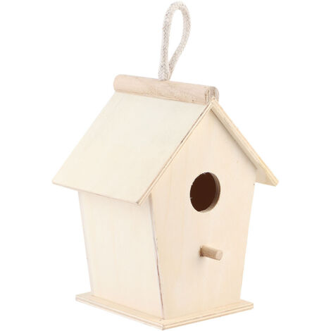 Wooden Bird Warm Breeding Box Outdoor Hanging Wood Bird House Cage Pet Supplies for Budgerigar (1/5)
