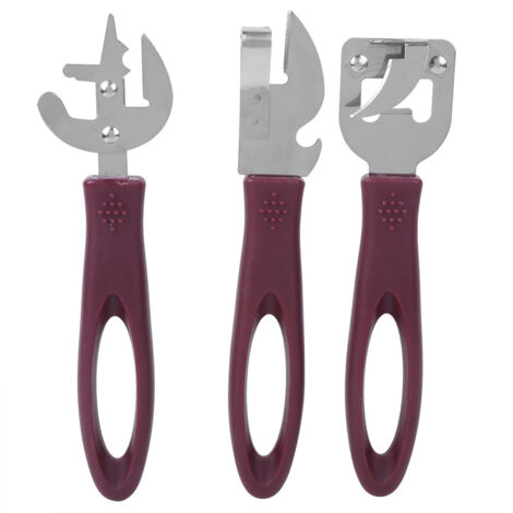 Stainless Steel Tin Opener Set Manual Can Bottle Opener for Restaurant Home Camping (1/5)