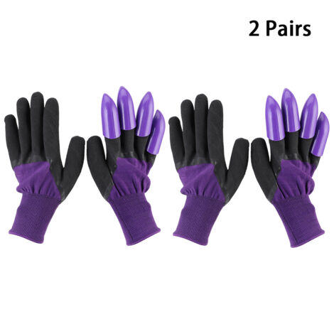 2 Pairs Gardening Gloves Digging Planting Weeding Gloves for Men Women (1/5)