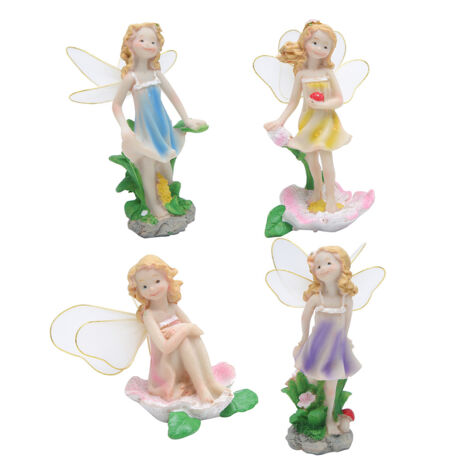 4Pcs/Set Fairy Statue Elf Sculpture Art Craft Outdoor Courtyard Garden Decoration Ornament (1/5)