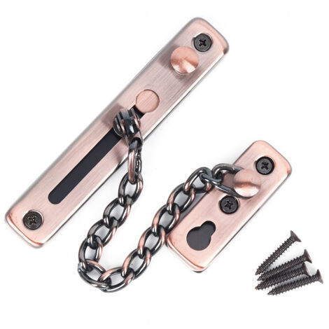 Stainless Steel Safety Guard Anti Theft Chain Lock Security Door Chain for Home Hotel (1/5)