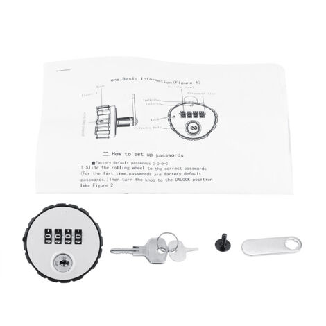 Digital Zinc Alloy Code Combination Cam Cabinet Convenient Password Safe Lock with Keys 20mm (1/5)