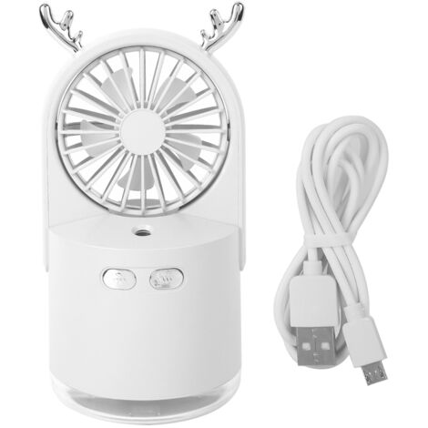 Desktop Fan Humidifier Portable USB Mist Spray Fan Cooling HumidifierWhite (1/5)
