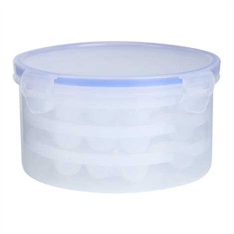 Flexible Silicone Round Ice Ball Maker Mold Ice Cubes Tray Ice Grid Making Box Molds(1.1L 3 Layer 51 Grids ) (1/5)