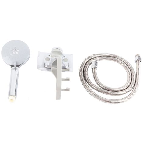 G1/2in 3‑Functions Detachable Handheld Shower Head Sprayer Hand Shower Bathroom Accessories Kit de pomme de douche (support de douche multifonctionnel) (1/5)