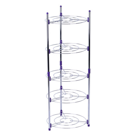 5 Tiers Home Kitchen Pans Pots Storage Rack Durable Metal Wire Shelving Organizer (1/5)