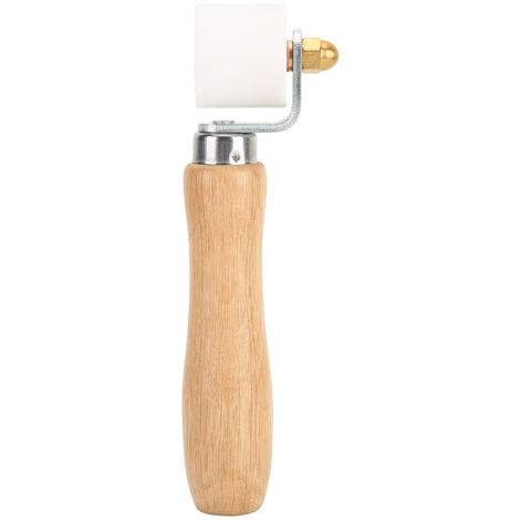 28mm 1.1in PTFE Hand Pressure Roller 2 Way Bearing Wooden Handle Heat Resistant Welding Tool