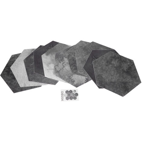 10Pcs Simulation Hexagonal Unique Pattern Waterproof Non-Slip Self Adhesive Tile Floor Sticker (1/5)