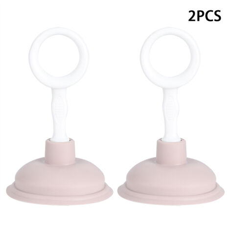 2Pcs Handheld Suction Pipe Cleaner Pipeline Dredging Cleaning Tool for Kitchen Bathroom UsePink (1/5)
