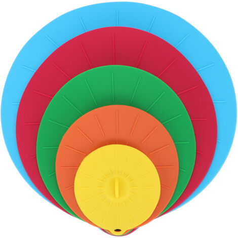 5Pcs/Set Food Grade Silicone Microwave Oven Bowl Cover Lid for Home Kitchen (1/5)