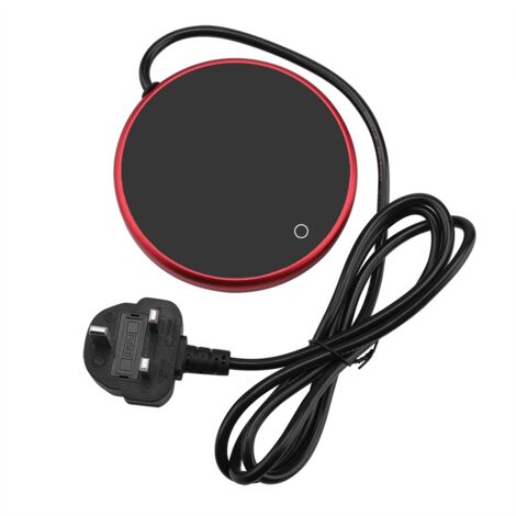 Electric Cup Warmer Pad Desktop Tea Coffee Milk Mug Heater Coaster Tray 220-240V(Red UK Plug) (1/5)