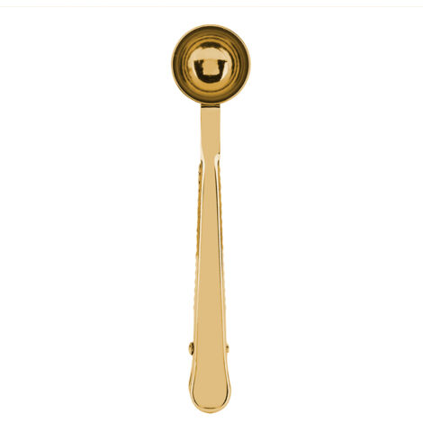 2 in 1 Multifunctional Coffee Spoon Stainless Steel Scoop with Sealing Clamp Clip (1/5)