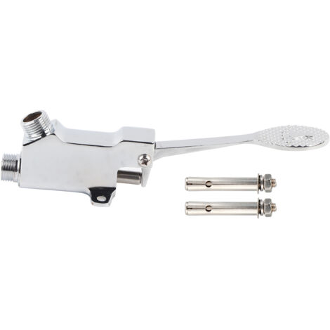 G1/2 Thread Floor Mount Foot Pedal Valve for Hospital Laboratory Factory Water Faucet (1/5)