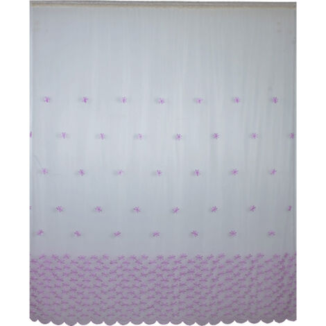 Polyester Window Curtain Valances Voile Bedroom Living Room Decor (Purple) (1/5)