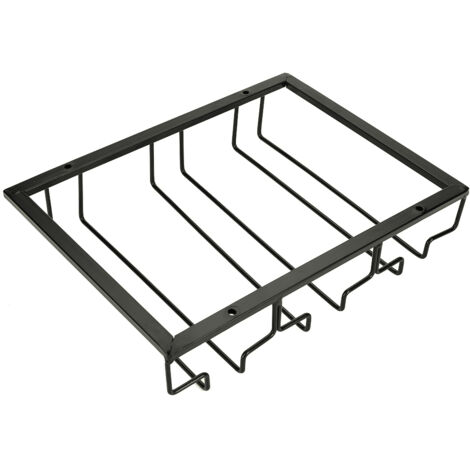 Metal Iron Wine Cabinet Rack Kitchen Dining Bar Cup Holder Hanger Shelf (1/5)