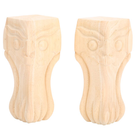 2Pcs Stylish Wood Carved Table Leg Cabinet Legs Home Furniture for Sofa Tea Table TV Cabinet (1/5)