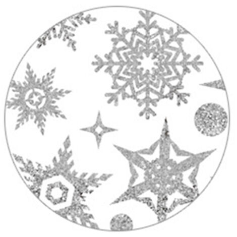 Winter Snowflake Self adhesive Removable Decorative Sticker for Home Office(Silver) (1/5)