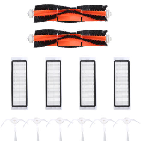 12Pcs Robot Vacuum Cleaner Filters Main Brush Side Brush Kit Replacement Fit for Xiaomi Mijia (1/5)