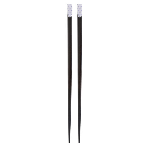 1 Pair of Japanese Style Sakura Pattern Reusable Durable Wooden Chopsticks (Blue) (1/5)